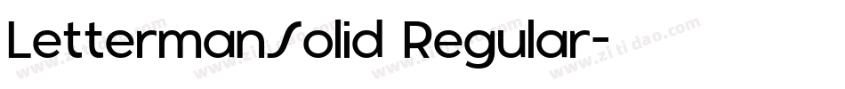 LettermanSolid Regular字体转换